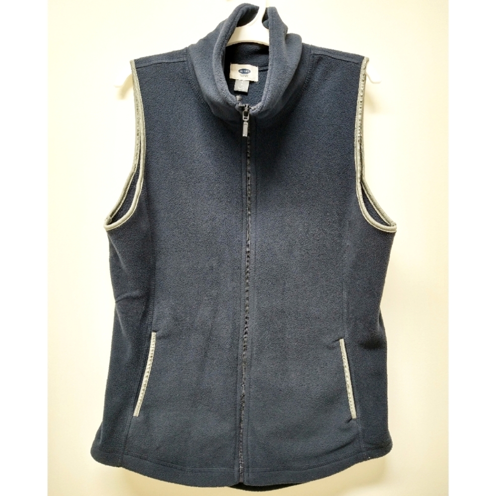 Old Navy Women's Fleece Vest | Navy Blue and Gray